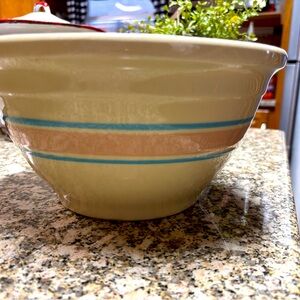Striped Ceramic Mixing Bowl